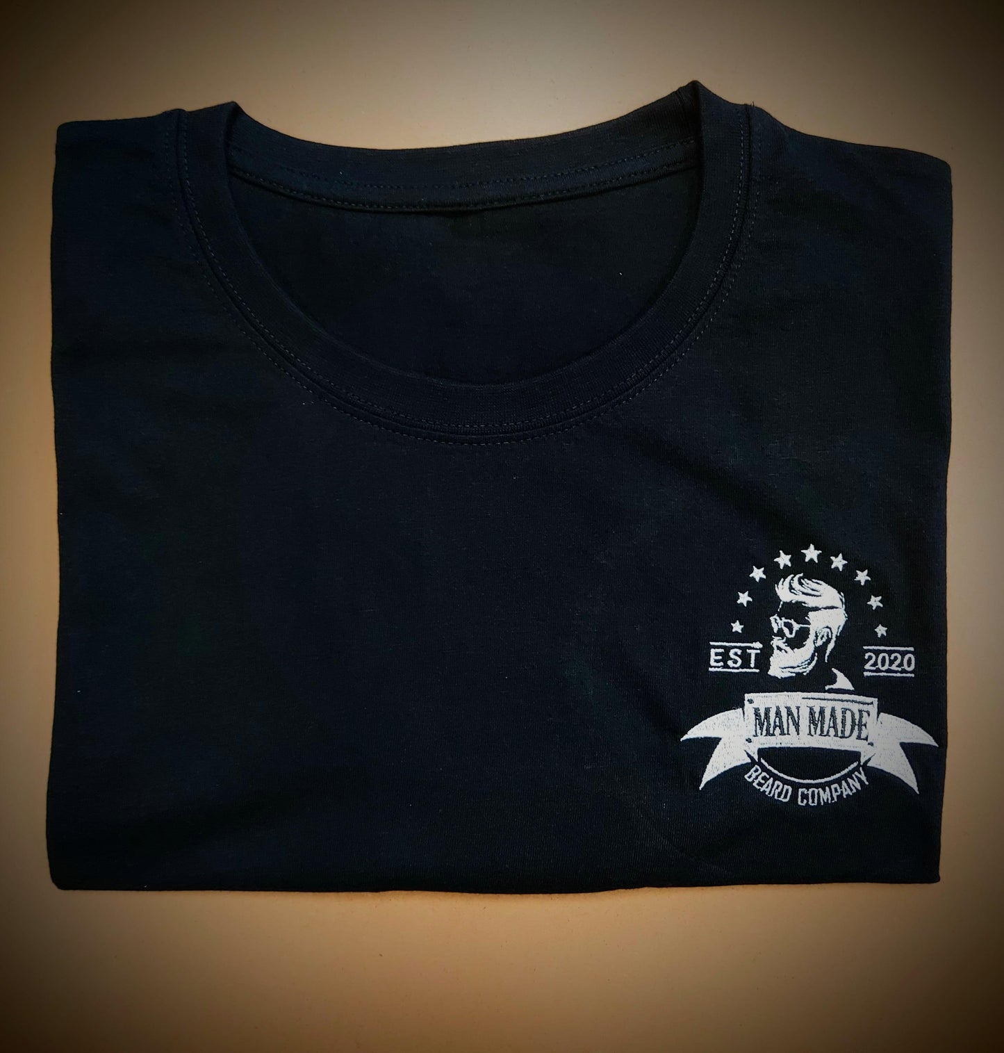 Black Man Made Classic Crew Neck Beard Tshirt