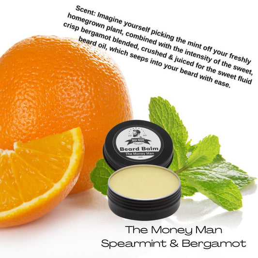The Money Man Beard Balm (60ml Spearmint & Bergamot)